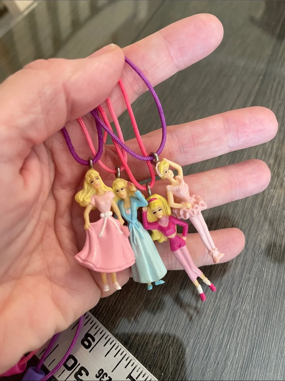 Tara Toys Barbie Party Favors 2000 Figurine Pendants or Necklaces Birthday